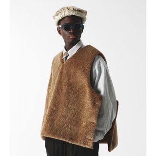 1LDK SELECT - Sillage Quilt Apron Vest ボアキルティングリバーシブル