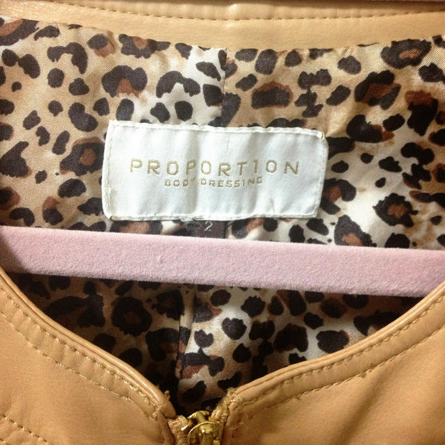 PROPORTION BODY DRESSING(プロポーションボディドレッシング)のPROPORTION♡フェイクレザーJK レディースのジャケット/アウター(ブルゾン)の商品写真