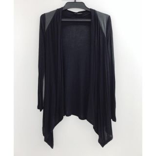 ザラ(ZARA)のZARA★ザラ★アシンメトリーカーディガン★黒(カーディガン)