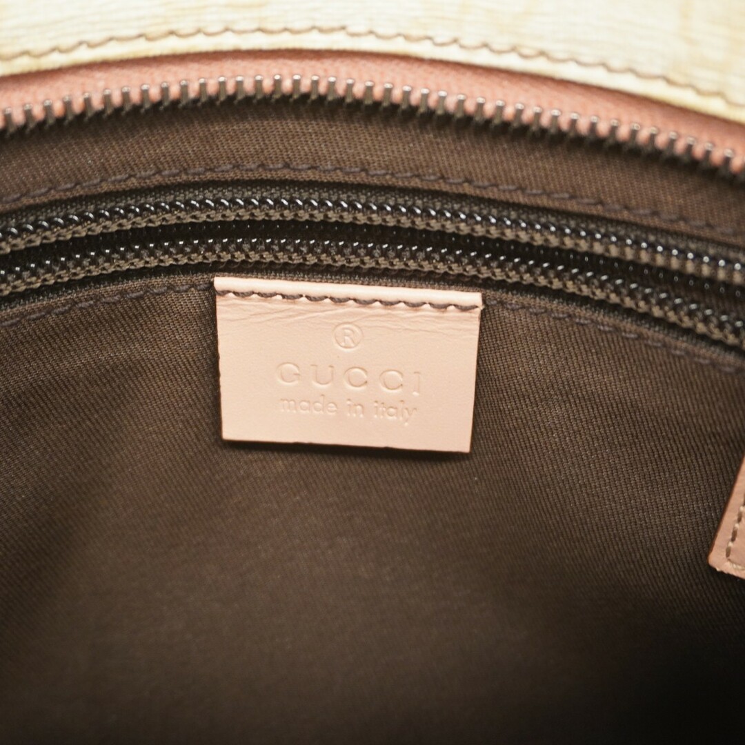 GUCCI(グッチ)の★最終価格★SALE【5ma0882-h】グッチ ショルダーバッグ GGスプリーム 189817 PVC アイボリー ピンク シルバー金具【中古】レディース レディースのバッグ(ショルダーバッグ)の商品写真