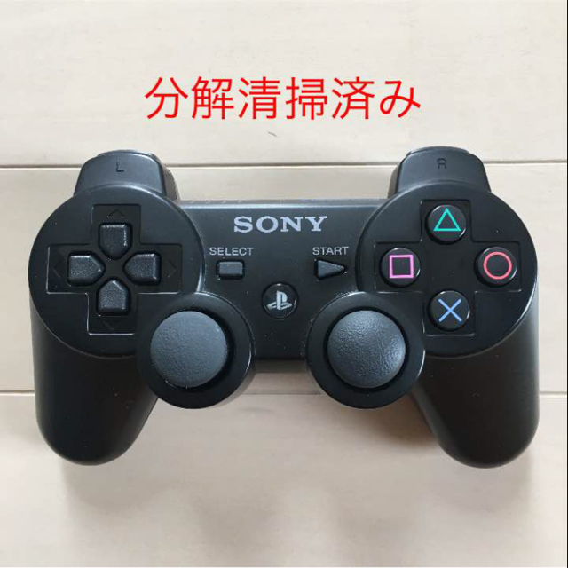 SONY(ソニー)のSONY PS3 純正 コントローラー DUALSHOCK3 黒 分解清掃済 エンタメ/ホビーのゲームソフト/ゲーム機本体(家庭用ゲーム機本体)の商品写真