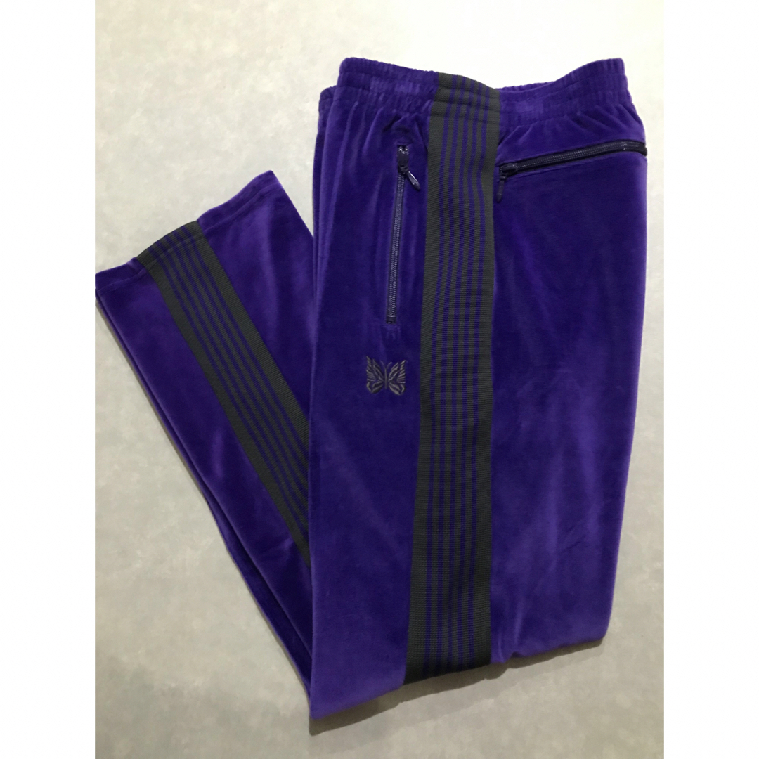 Needles(ニードルス)の美品★Needlesニードルス ベロア ナロートラックパンツ サイドライン メンズのパンツ(その他)の商品写真