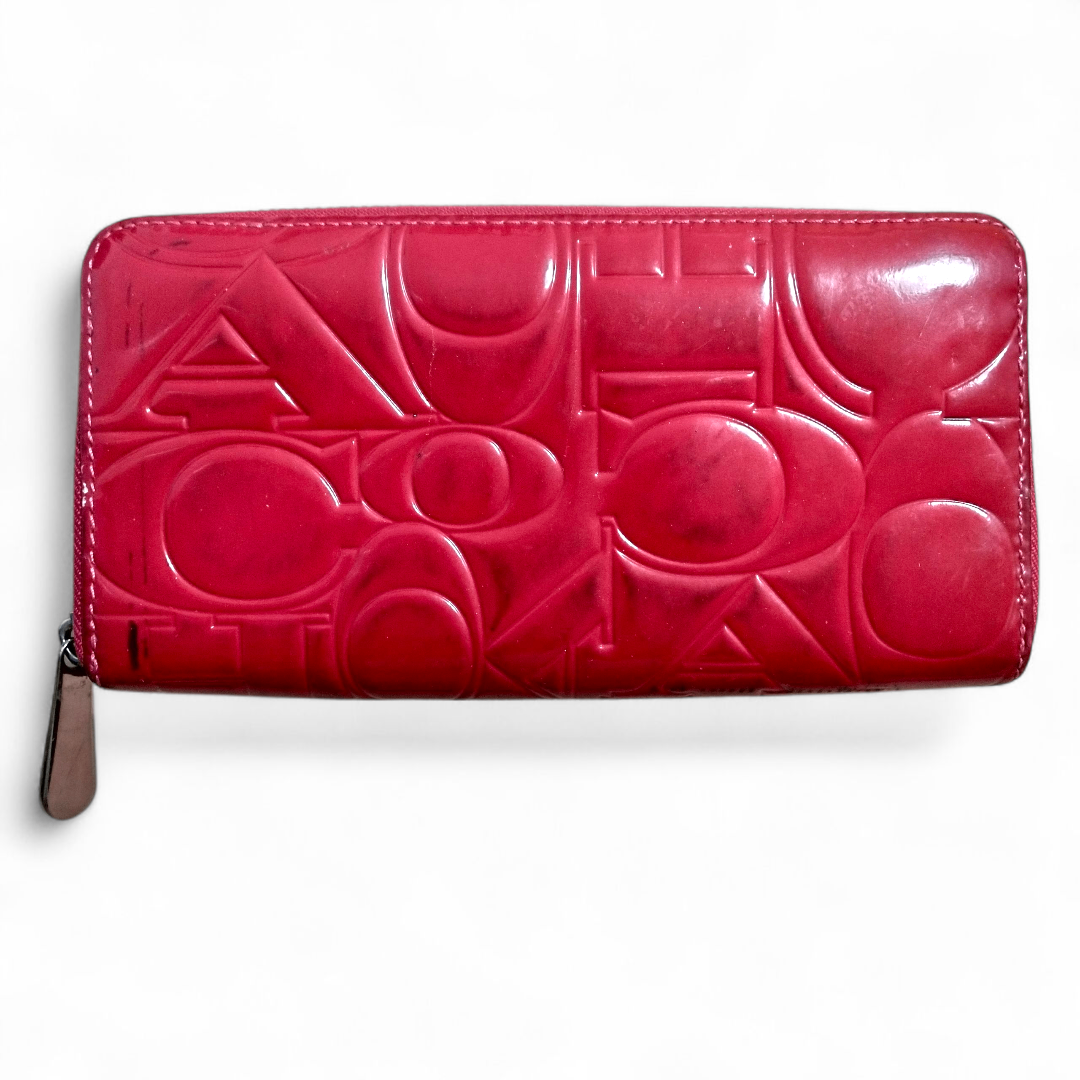 COACH(コーチ)のCOACH 長財布 エナメル バーガンディ レディースのファッション小物(財布)の商品写真