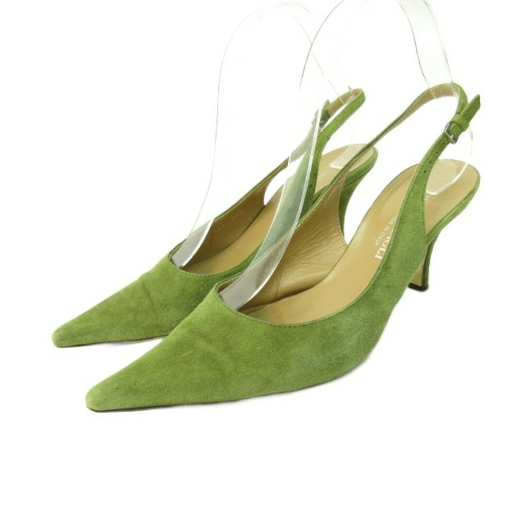 ブルーノマリ ミュール シューズ ヒール スエード 36.5 23.5cm 緑 レディースの靴/シューズ(ミュール)の商品写真