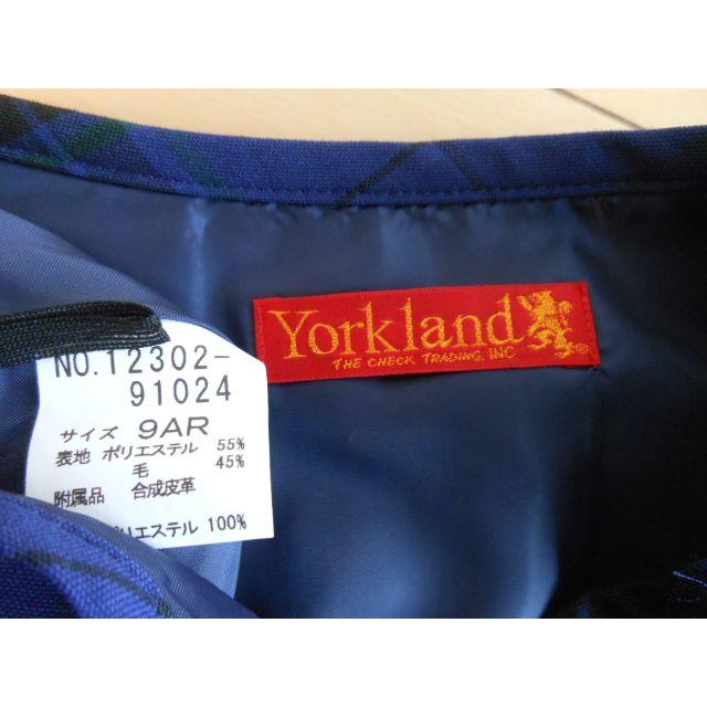 Yorkland(ヨークランド)のヨークランド YORKLAND スカート 9AR チェック 極美品 レディースのスカート(ひざ丈スカート)の商品写真