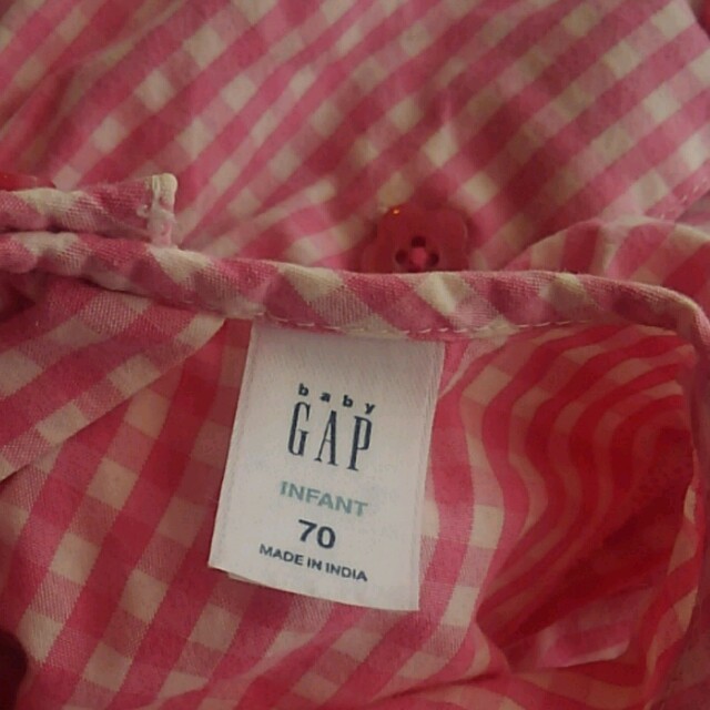 babyGAP(ベビーギャップ)のbabyGAP　ギンガムチェックワンピース キッズ/ベビー/マタニティのベビー服(~85cm)(ワンピース)の商品写真