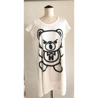 ヒステリックグラマー(HYSTERIC GLAMOUR)の【智久様専用】ヒステリックグラマー ファックベア Tシャツワンピ(ミニワンピース)