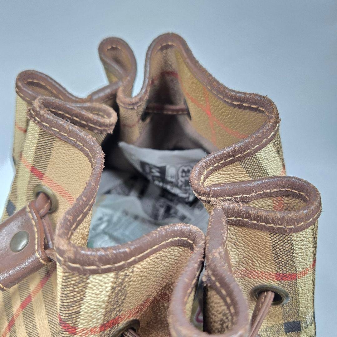 BURBERRY(バーバリー)のBURBERRY 巾着 ショルダーバッグ シャドーホース ノバチェック レディースのバッグ(ショルダーバッグ)の商品写真