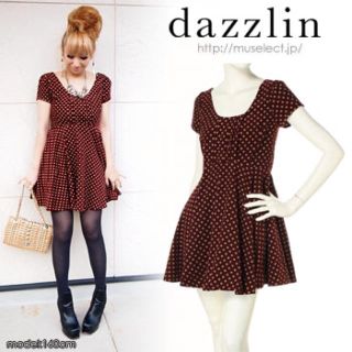 ダズリン(dazzlin)のdazzlin♡ドットワンピース(ミニワンピース)