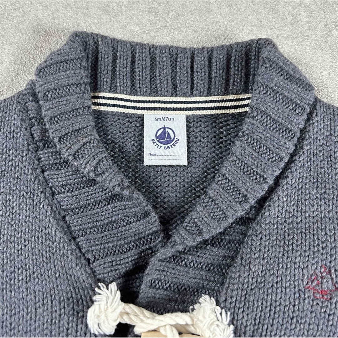 PETIT BATEAU(プチバトー)のPETIT BATEAU プチバトー カーディガン 6m 67cm 70 キッズ/ベビー/マタニティのベビー服(~85cm)(カーディガン/ボレロ)の商品写真