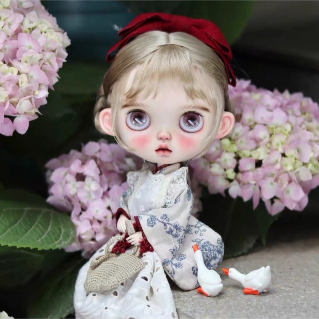 カスタムブライス 海外作家様 かわいい BABY 赤リボンちゃん フルセット ハンドメイドのぬいぐるみ/人形(人形)の商品写真