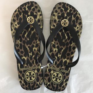 トリーバーチ(Tory Burch)の新品☆TORY BURCH トリーバーチ ビーチ サンダル  7M/ヒョウ柄(サンダル)