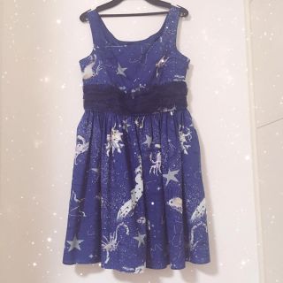 ミルク(MILK)の新品♡MILKホロスコープdress♡ナイトブルー(ひざ丈ワンピース)