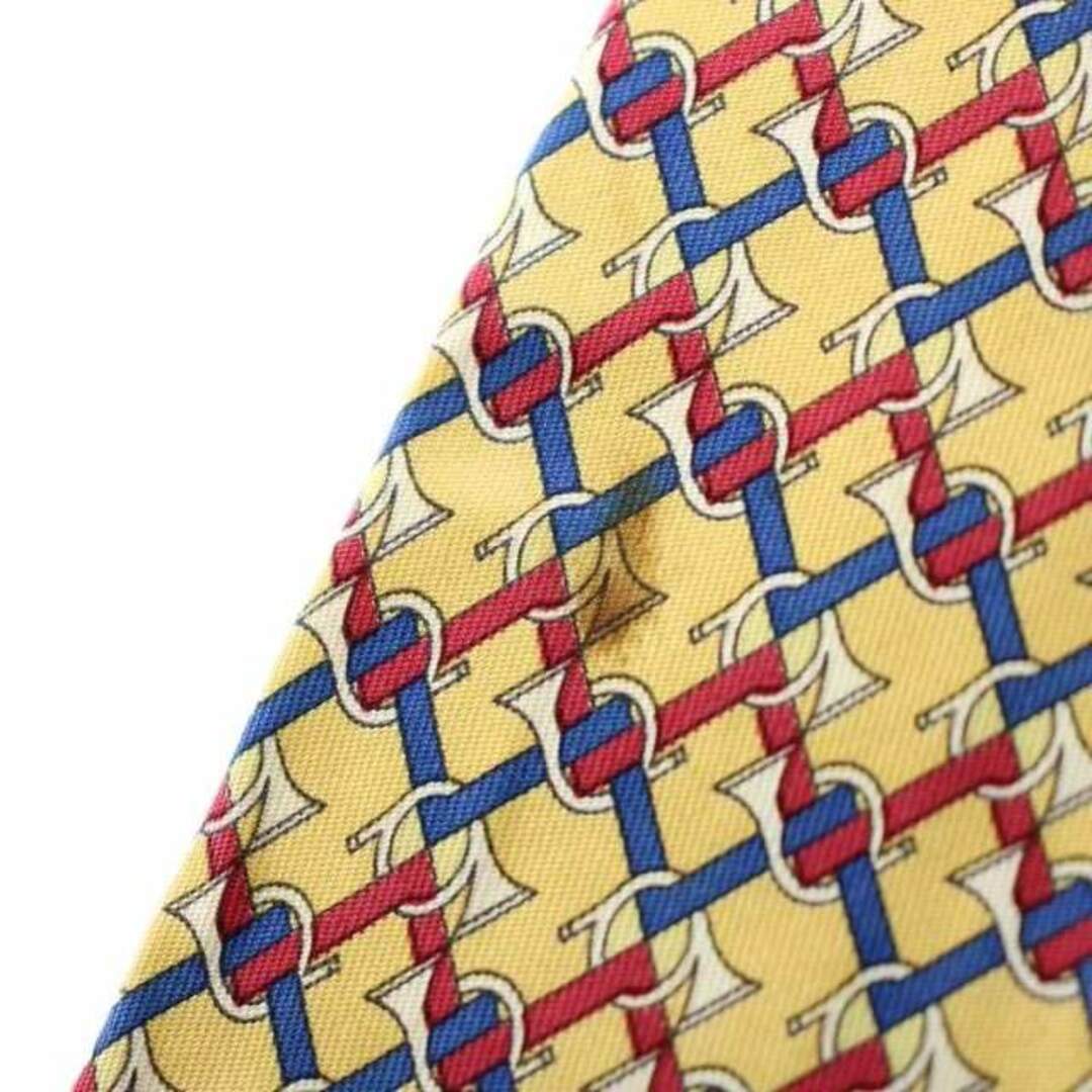 HERMES(エルメス)のエルメス HERMES ネクタイ 総柄 シルク 黄色 イエロー メンズのファッション小物(ネクタイ)の商品写真
