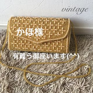 サンタモニカ(Santa Monica)の🌼vintage🌼総ビーズ花柄ショルダーbag✨(ショルダーバッグ)