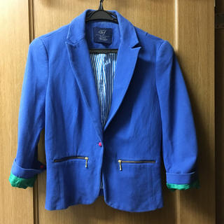 ザラ(ZARA)のジャケット ブルー カラー ZARA(テーラードジャケット)