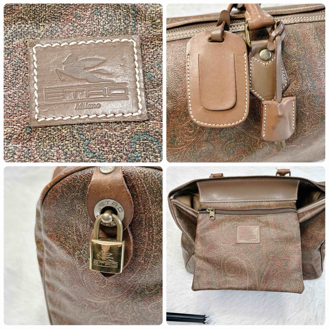 ETRO(エトロ)のETRO エトロ ボストンバッグ ペイズリー レザー PVC 手持ち 南京錠 鍵 レディースのバッグ(ボストンバッグ)の商品写真