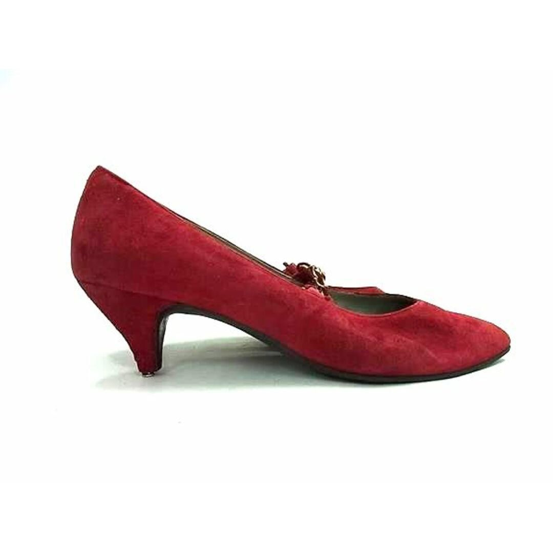 Yves Saint Laurent(イヴサンローラン)のYVESSAINTLAURENT イヴサンローラン チェーン ヒール パンプス 表記サイズ 36 (約23cm) 靴 シューズ レディース ボルドー系 DK4810 レディースの靴/シューズ(ハイヒール/パンプス)の商品写真