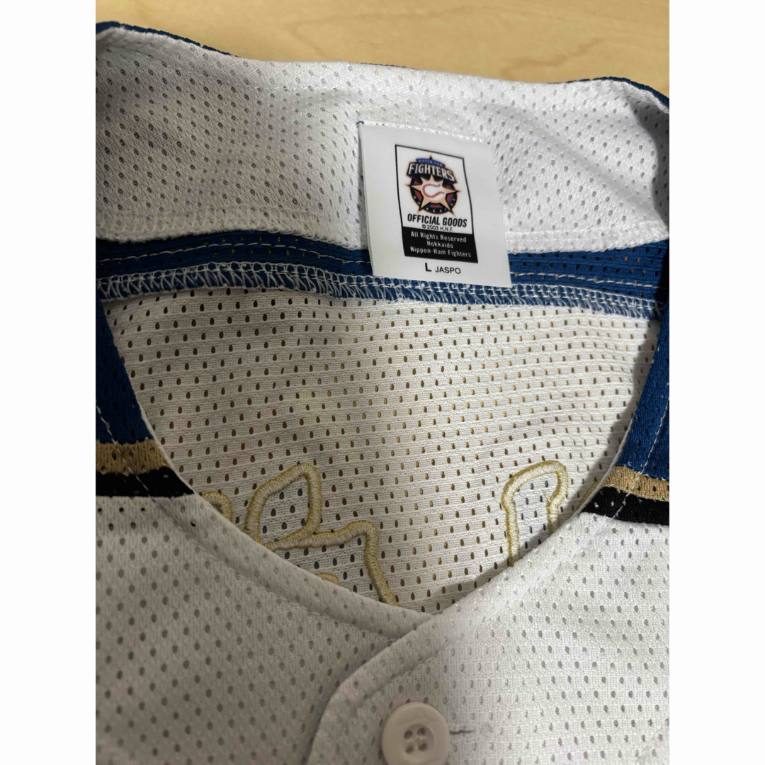 北海道日本ハムファイターズ(ホッカイドウニホンハムファイターズ)の北海道日本ハムファイターズ 大引啓次 ユニフォーム 漢字 サイン入り L スポーツ/アウトドアの野球(応援グッズ)の商品写真