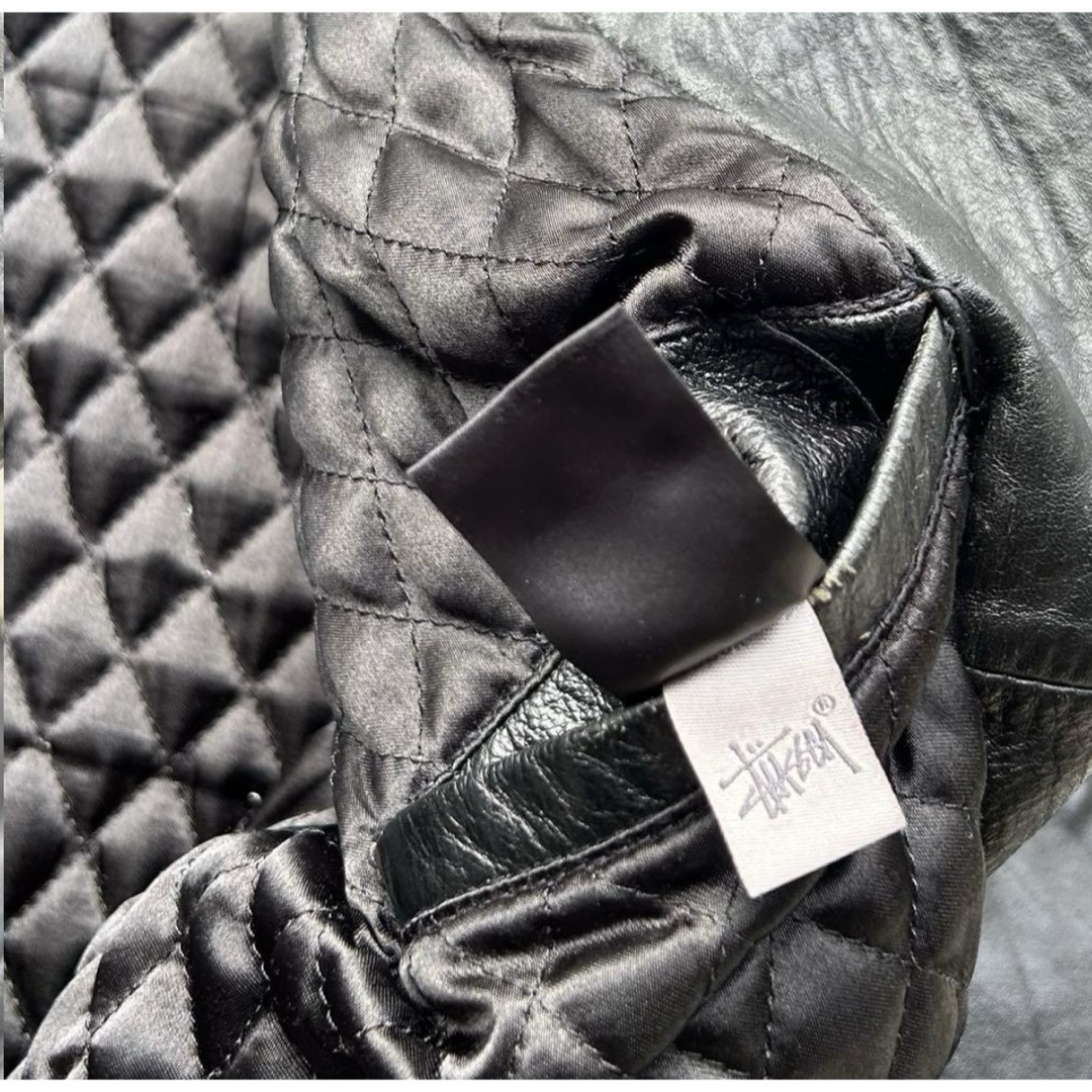 STUSSY(ステューシー)の00s OLD STUSSY riders leather jacket y2k メンズのジャケット/アウター(レザージャケット)の商品写真