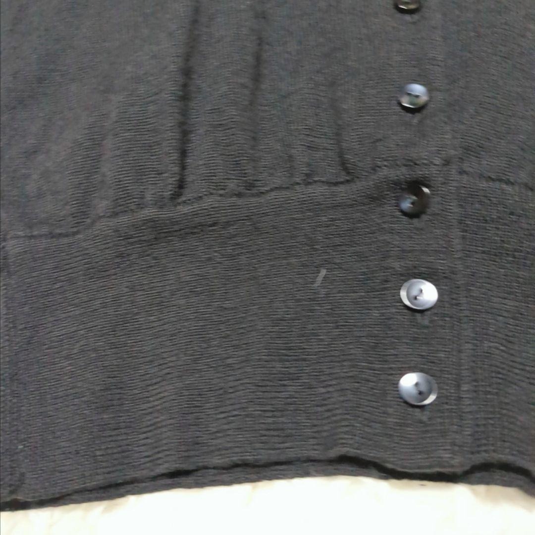 東京ブラウス zuuni カーディガン ブラック 長袖 シンプル ボタン レディースのトップス(カーディガン)の商品写真