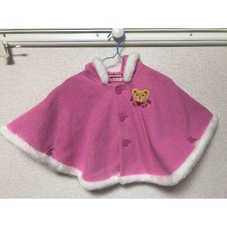 ミキハウス(mikihouse)のmikihouse ミキハウス ポンチョ あったか ピンク 85cm(カーディガン/ボレロ)