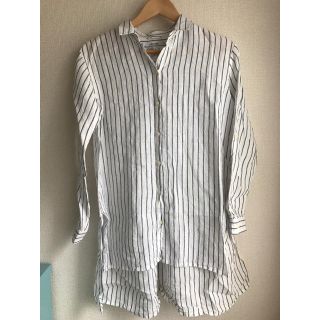 グローバルワーク(GLOBAL WORK)の【美品】GLOBAL  WORK/フレンチリネンロングシャツプルオーバー(シャツ/ブラウス(長袖/七分))