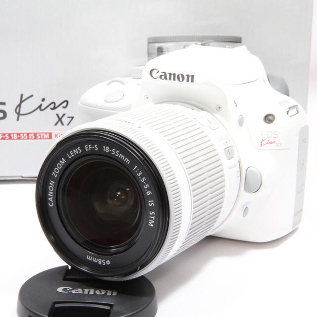 Canon - ⭐️新品級⭐️キャノン EOS Kiss X7 ホワイト⭐Wi-Fi SD ...