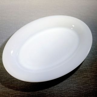 Fire-King - 【美品】ファイヤーキング オーバルプレート ホワイト