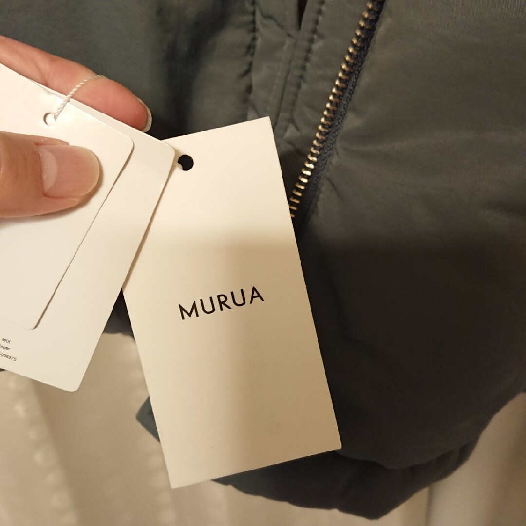 SCOT CLUB(スコットクラブ)のタグ付き  MURUA  裏ボア  コート BLU  モンスターパーカー風 レディースのジャケット/アウター(ロングコート)の商品写真