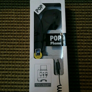 pop phone black ポップフォン 黒(ヘッドフォン/イヤフォン)
