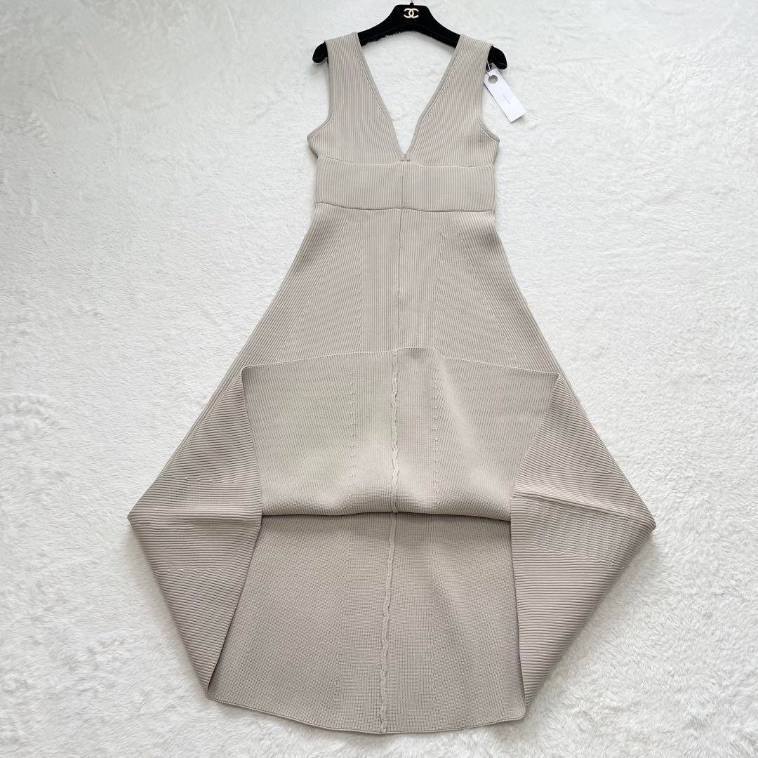 LagunaMoon(ラグナムーン)の【新品未使用】ラグナムーン　フォルムラインニットジャンパースカート（9948） レディースのワンピース(ロングワンピース/マキシワンピース)の商品写真