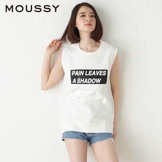 マウジー(moussy)の新品未使用★MOUSSY★ノースリーブプルオーバー★オフホワイト★フリーサイズ(カットソー(半袖/袖なし))