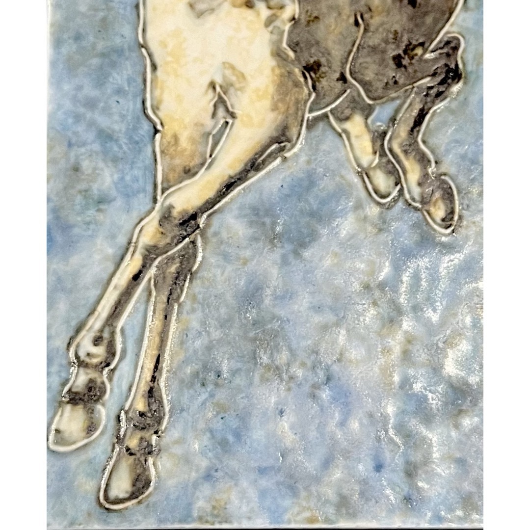 Meissenマイセン/※極稀少1級品陶板 馬 ホース マットグラズーワ