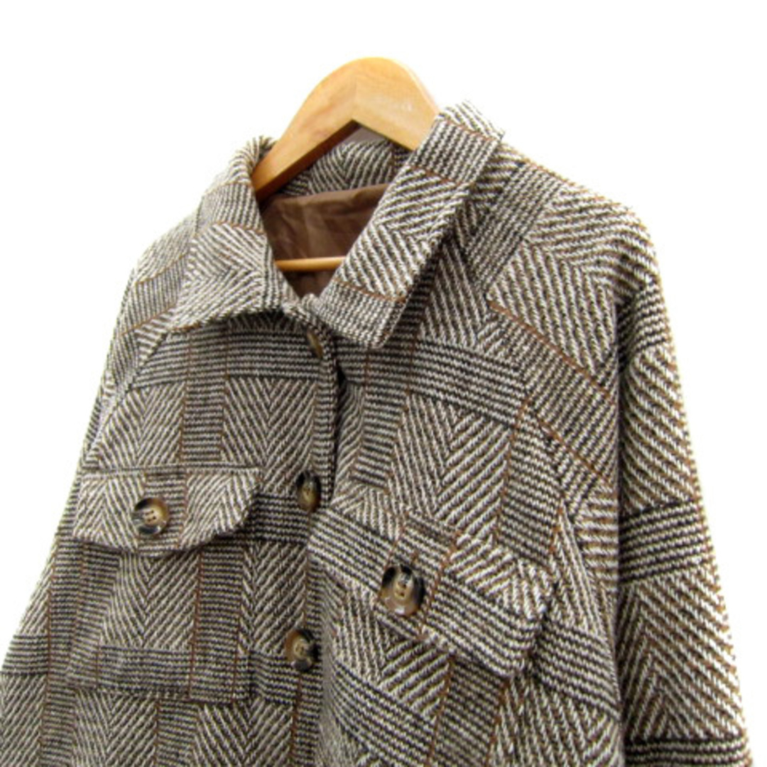 EMODA(エモダ)のエモダ CPOジャケット チェック柄 オーバーサイズ F ブラウン /SY6 レディースのジャケット/アウター(その他)の商品写真