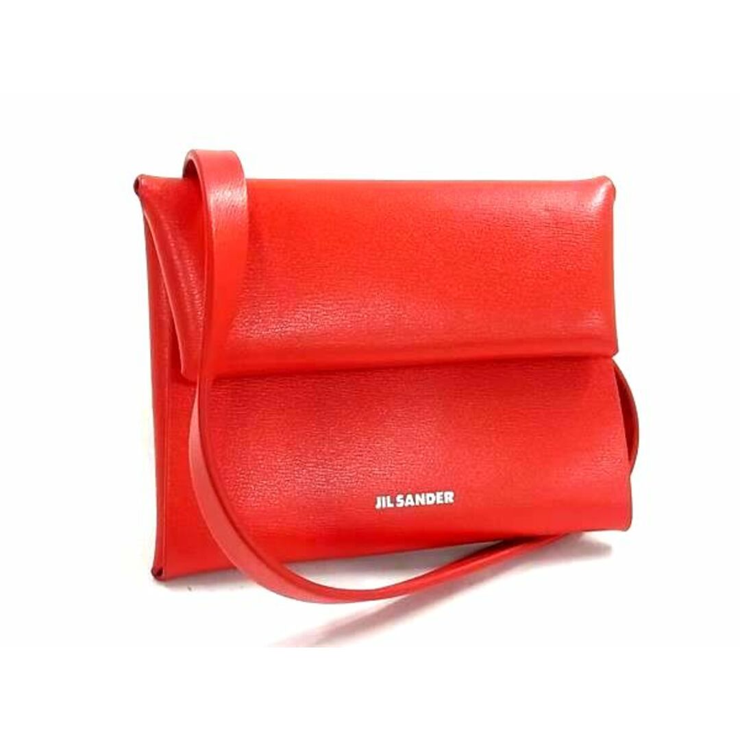 JIL SANDER(ジルサンダー)の■新品■未使用■ JIL SANDER ジルサンダー レザー ショルダーバッグ クロスボディ 斜め掛け 肩掛け レディース レッド系 FP7198 メンズのファッション小物(その他)の商品写真