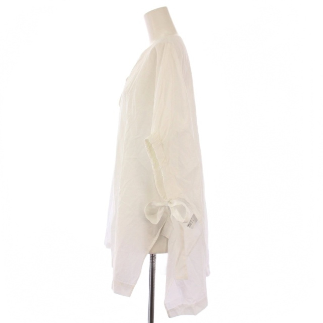 IENA(イエナ)のイエナ ギャザースリーブブラウス シャツ プルオーバー 半袖 スキッパー 白 レディースのトップス(シャツ/ブラウス(半袖/袖なし))の商品写真