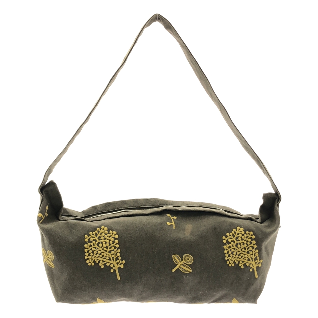 mina perhonen(ミナペルホネン)のmina perhonen / ミナペルホネン | forest parade / フォレストパレード エンブロイダリー ロゴジップ ショルダーバッグ | gray | レディース レディースのバッグ(ショルダーバッグ)の商品写真