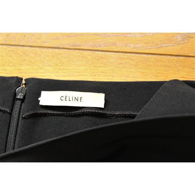 celine(セリーヌ)の【美品】セリーヌ CELINE トップス カットソー 黒 36 無地 七分袖 レディースのトップス(カットソー(長袖/七分))の商品写真