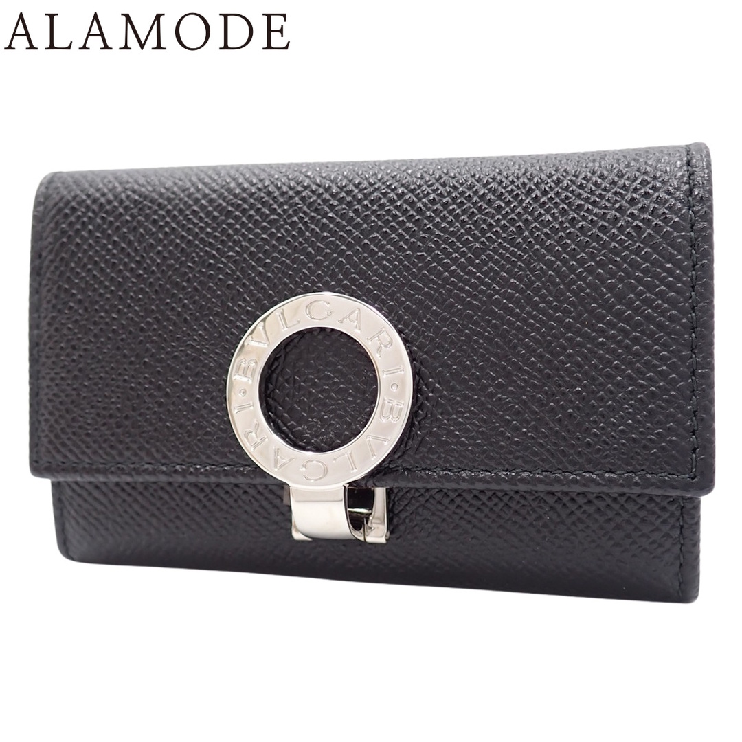 BVLGARI(ブルガリ)のBVLGARI(ブルガリ) ブルガリ・ブルガリ マン 6連 キーケース 六連 小物 グレインカーフレザー ブラック黒 シルバー金具 30422 メンズ 40802161002【中古】【アラモード】 メンズのファッション小物(キーケース)の商品写真