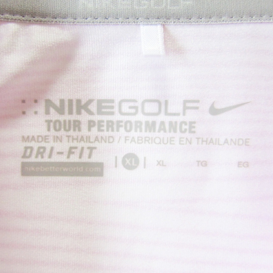 NIKE(ナイキ)のNIKE　ナイキ　レディースゴルフボーダーポロシャツ　XLサイズ スポーツ/アウトドアのゴルフ(ウエア)の商品写真