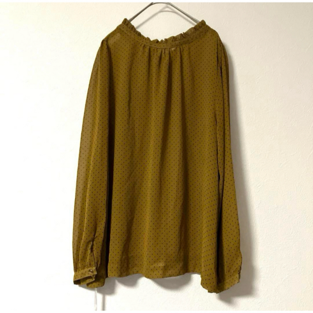 n'Or(ノアール)の【n'OrLABEL】ノアール レーベル ブラウス　ドット柄　新品　タグ付き レディースのトップス(シャツ/ブラウス(長袖/七分))の商品写真