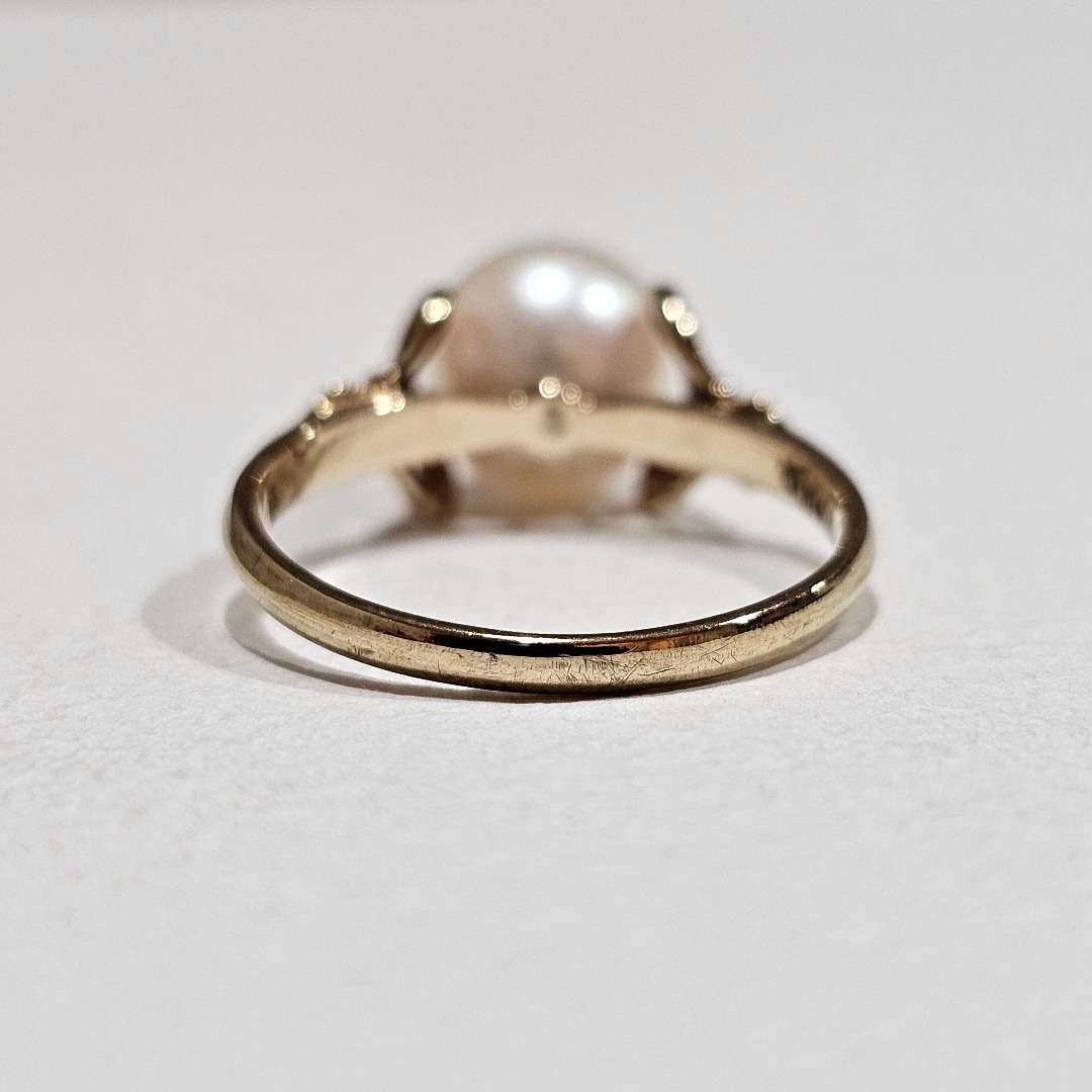 MIKIMOTO(ミキモト)の1700 ミキモトパールリングK14YGイエローゴールド12号8.2mm レディースのアクセサリー(リング(指輪))の商品写真