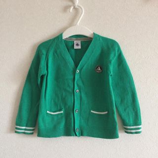 プチバトー(PETIT BATEAU)のプチバトー Ｖネックカーディガン☆コットン(カーディガン/ボレロ)