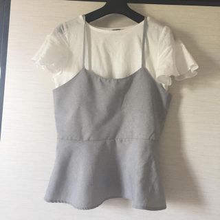 アベイル(Avail)のフリル袖Tシャツ&キャミソールセット(カットソー(半袖/袖なし))