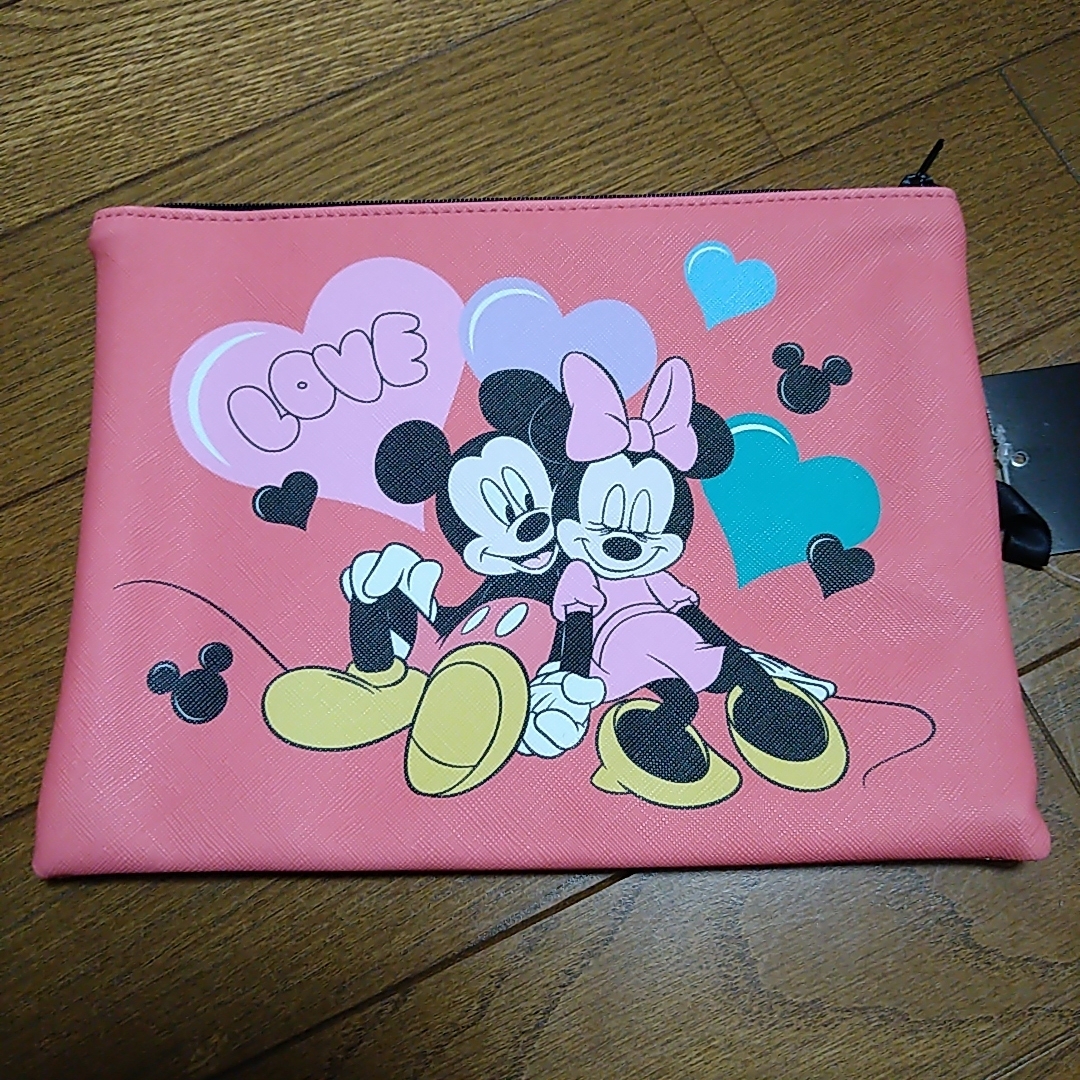 ミッキーマウス(ミッキーマウス)のDisneyフラットポーチ レディースのファッション小物(ポーチ)の商品写真
