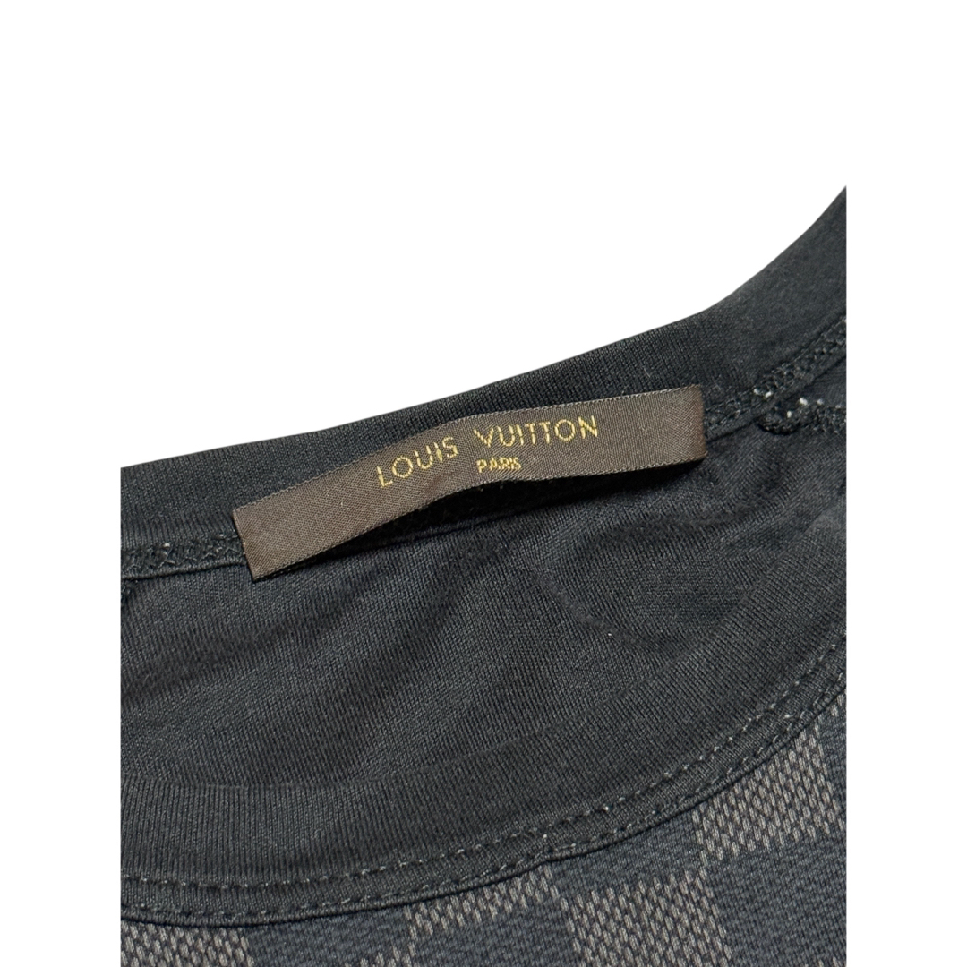 LOUIS VUITTON ダミエ柄 ラグランTシャツ カットソー LOUIS VUITTON ダミエ柄 ラグランTシャツ カットソー