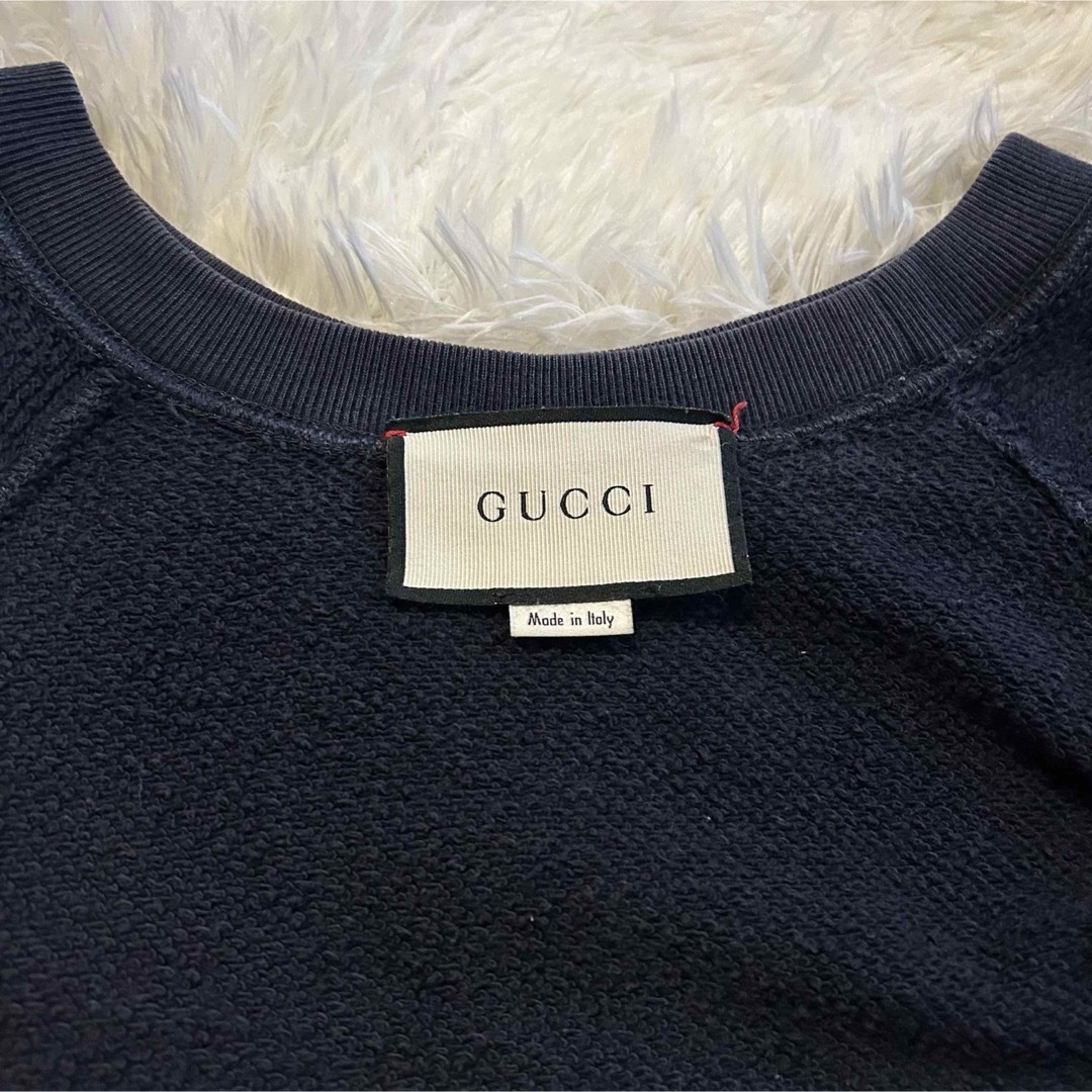 GUCCI(グッチ)の[希少] ✨GUCCI テディベア スウェット S ネイビー ユニセックス メンズのトップス(スウェット)の商品写真