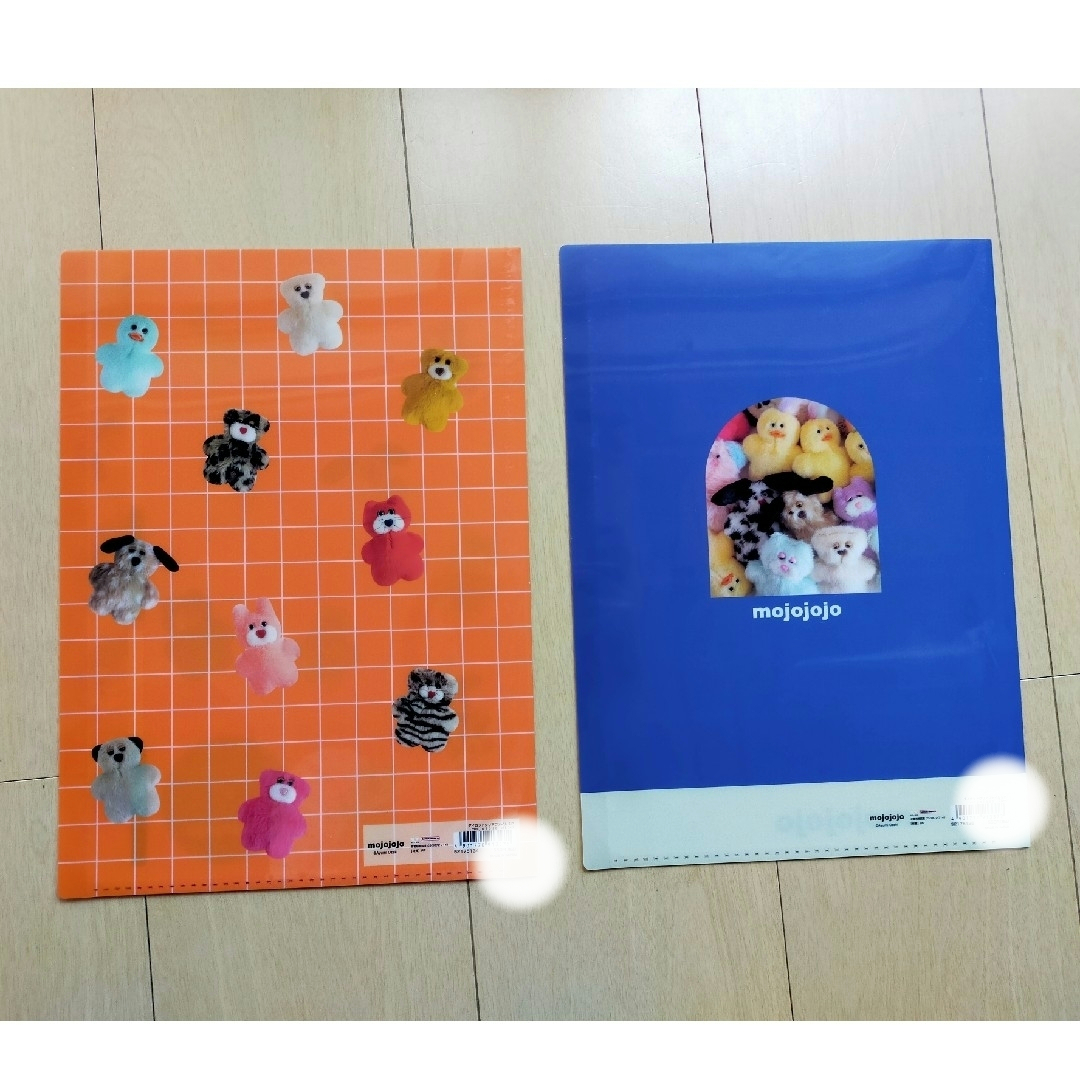 2点セット mojojojo ダイカットクリアファイル 5P オレンジ ブルー エンタメ/ホビーのおもちゃ/ぬいぐるみ(キャラクターグッズ)の商品写真