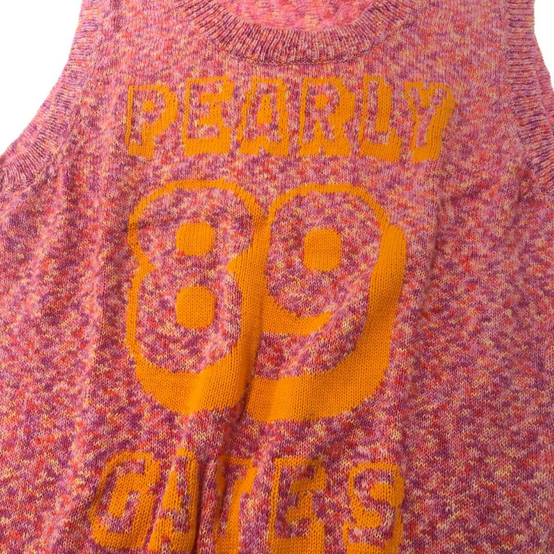 PEARLY GATES(パーリーゲイツ)のPEARLY GATES パーリーゲイツ 半袖ニットベスト サイズ:2 ゴルフウェア/ 89   コットン混 ピンク レディース / 240002231767 レディースのトップス(その他)の商品写真